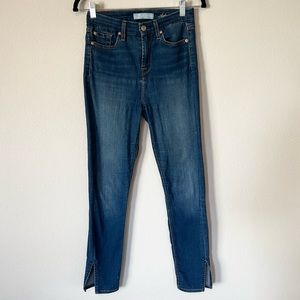 7 For All Mankind Aubrey b(air) high waist skinny with side slits